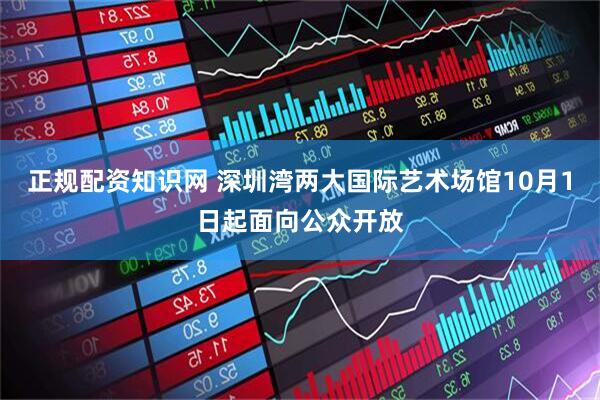 正规配资知识网 深圳湾两大国际艺术场馆10月1日起面向公众开放